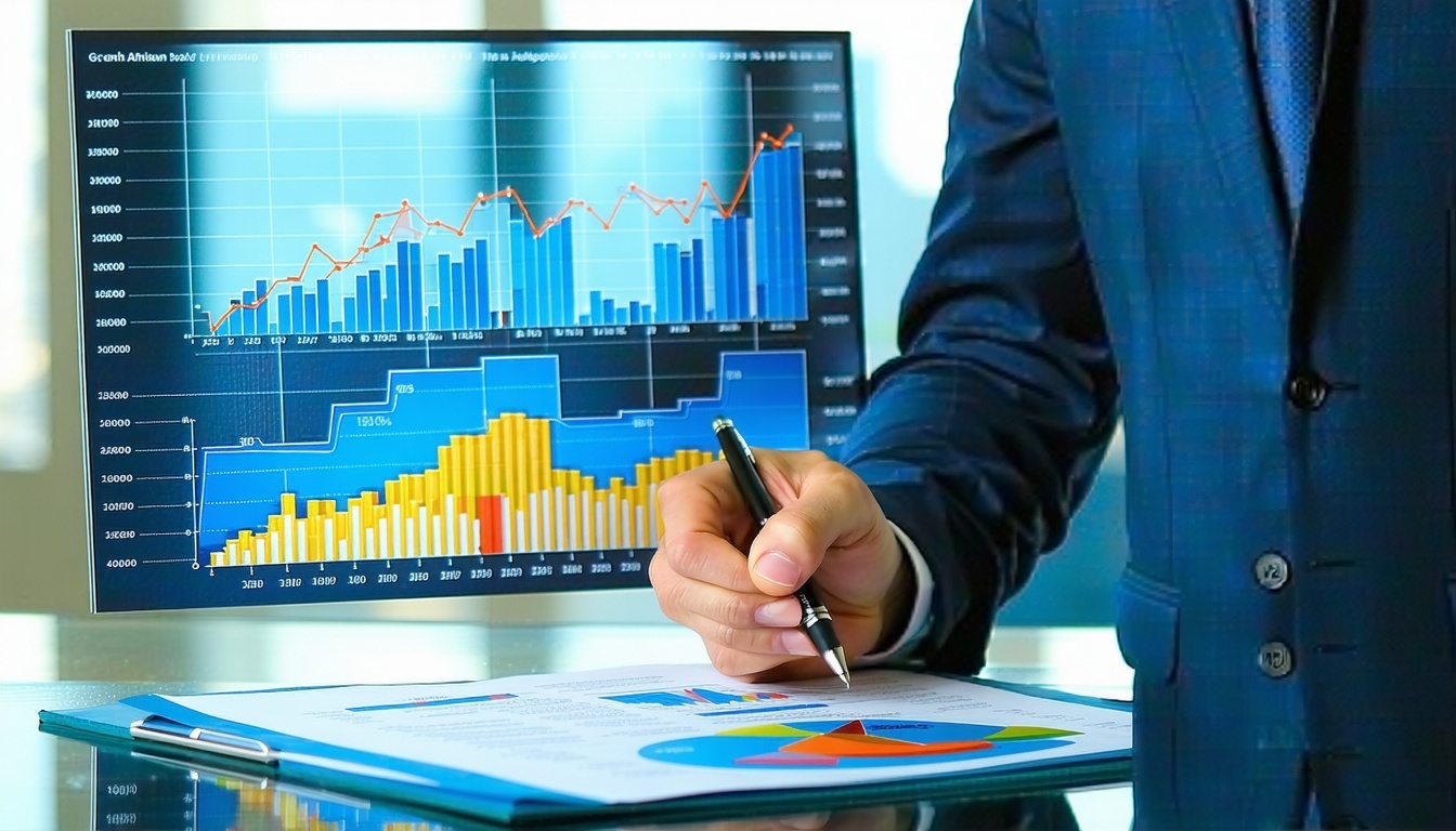 Business growth analytics graph